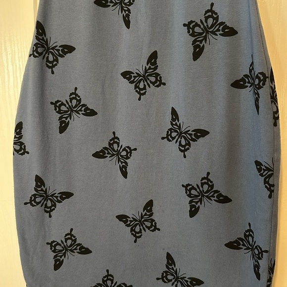 Butterfly Sleveless Blue Dress Size Small - Picture 4 of 14
